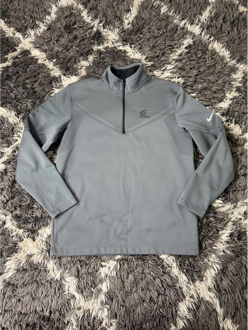 Nike Golf Tour Performance Therma-Fit 1/4 Zip Pullover Gray Ko Olina Mens M